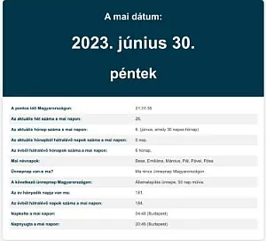 Today's Date Hungary