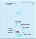 Map of Cocos (Keeling) Islands