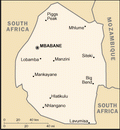 Map of Swaziland